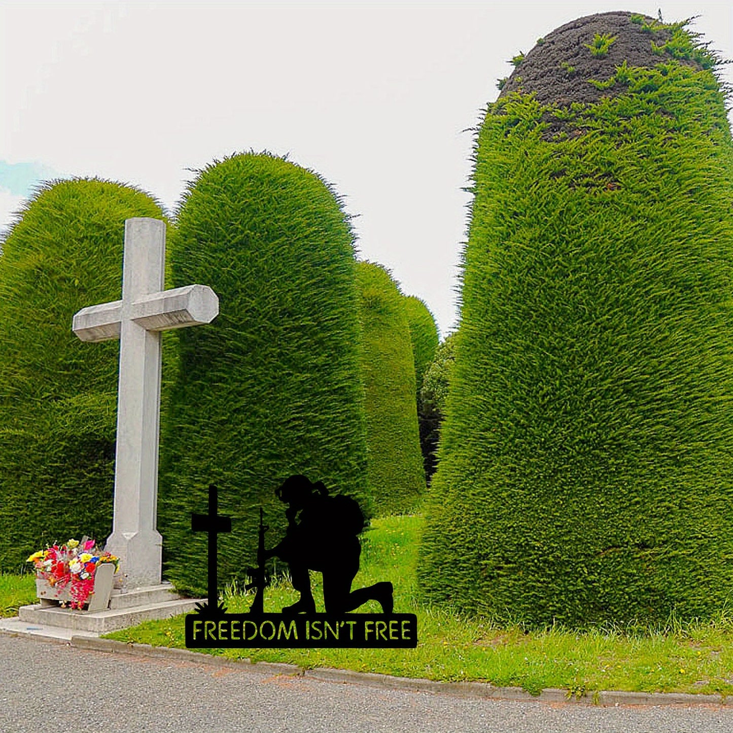 1pc, Soldiers Garden Ornament Patriotic Garden Stakes Fourth Of July Yard Art Deco Garden Stakes Soldiers Independence Day Statue Veterans Day Yard Ornament Outdoor Yard Lawn Patriotic Decoration