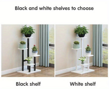 Multiple Flower Pot Holder Rack - Space-Saving Planter Stand Shelves for Indoor Home Garden Decoration and Storage Organizer Display