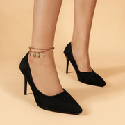Women's Pointed Toe High Heels - Sexy Black Slip On Stiletto Court Pumps - Versatile Dress Heels - For Women - Suitable for Parties, Weddings & Night Out - Perfect Gift for Fashionistas