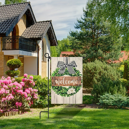 Black Wrought Iron Garden Flag Holder Stand - Durable Yard Flagpole, Holds Flags Up to 12.5" Wide, Includes Tiger Clip and Rubber Stopper for Outdoor Decoration, Coated Flagpole