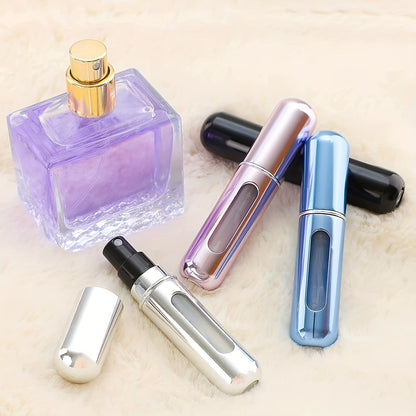 1pc,Mini Travel Perfume Refillable Atomizer, Solid Portable Perfume Spray Bottle, Travel Perfume Scent Pump Case Fragrance Empty Container Spray Bottle For Traveling And Outgoing,5ml