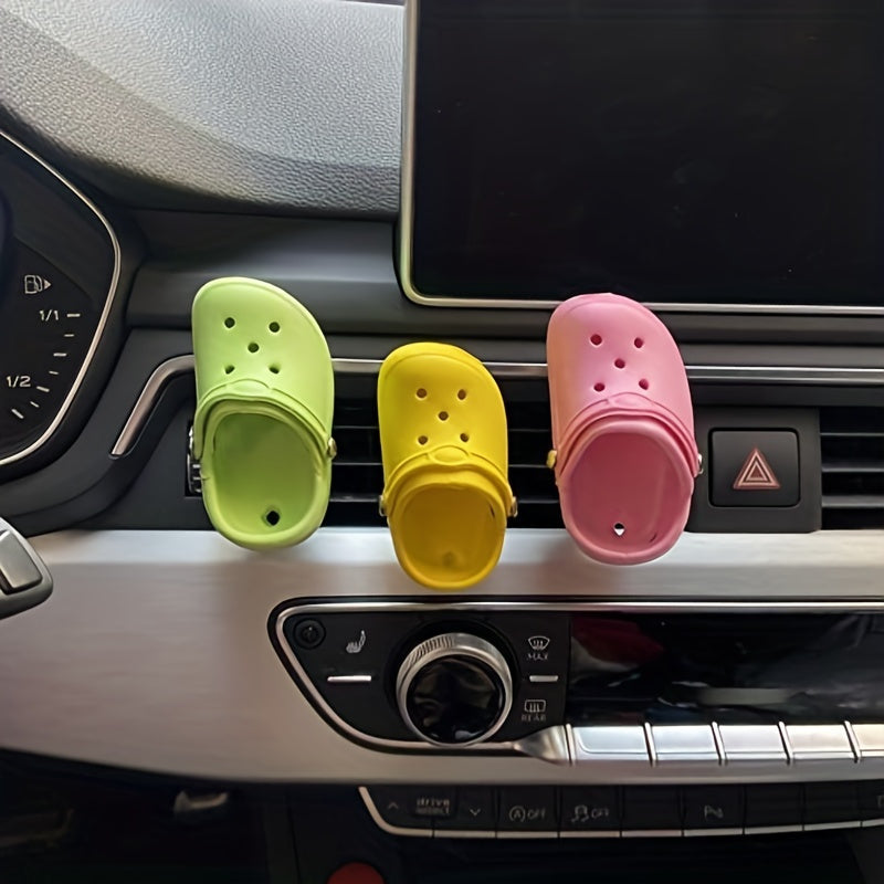 3pcs Car Fragrance Perfume Diffuser Ventilation Clip, Creative Cute Shoe Shaped Car Accessories Decoration