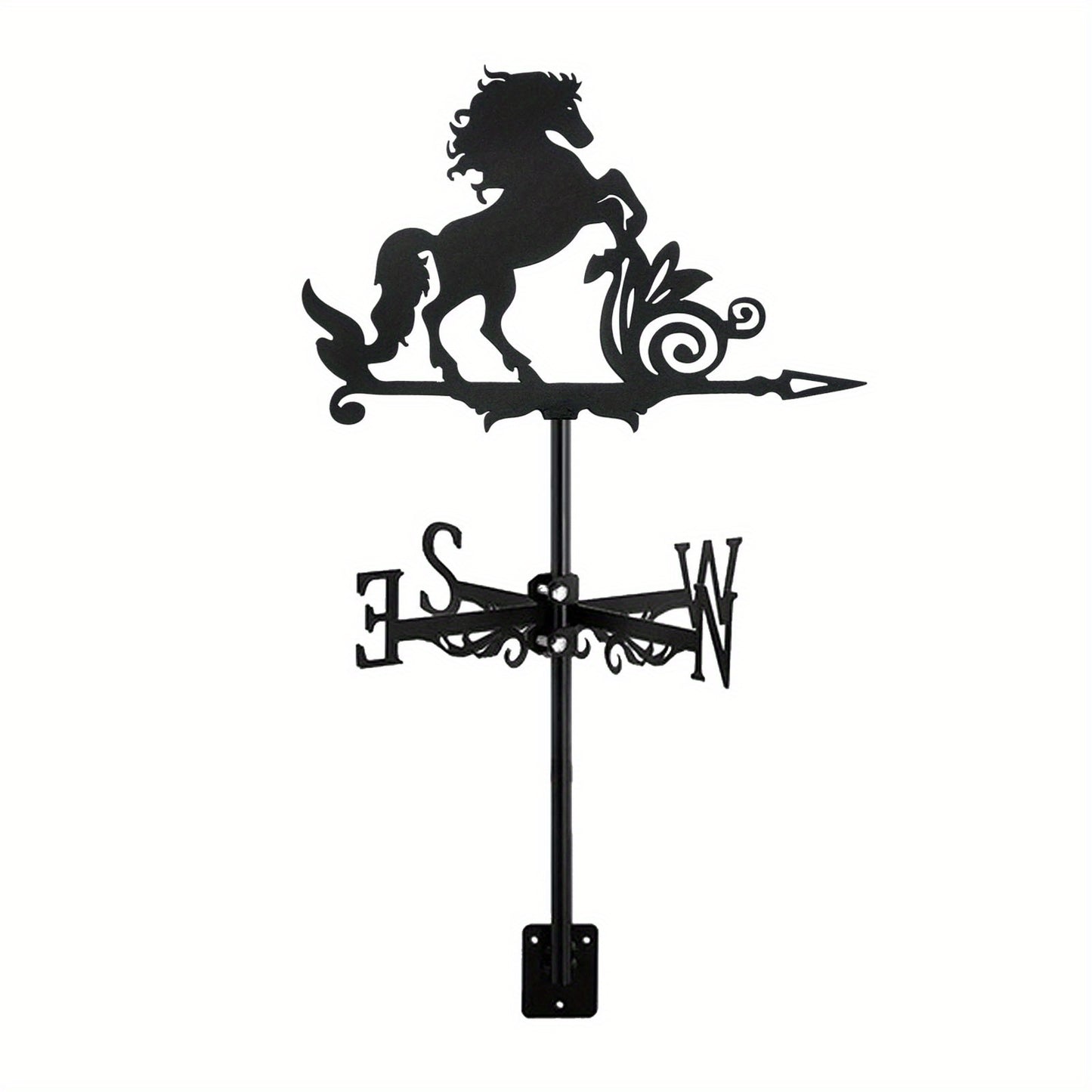 1pc, New Metal Animal Horse Wind Sign, Vertical Decorative Roof Wind Sign Garden Yard Decoration, For Roof Garden, Garden Shed, Home, Fence Column, Greenhouse, Barn Or S Hed Wind Sign