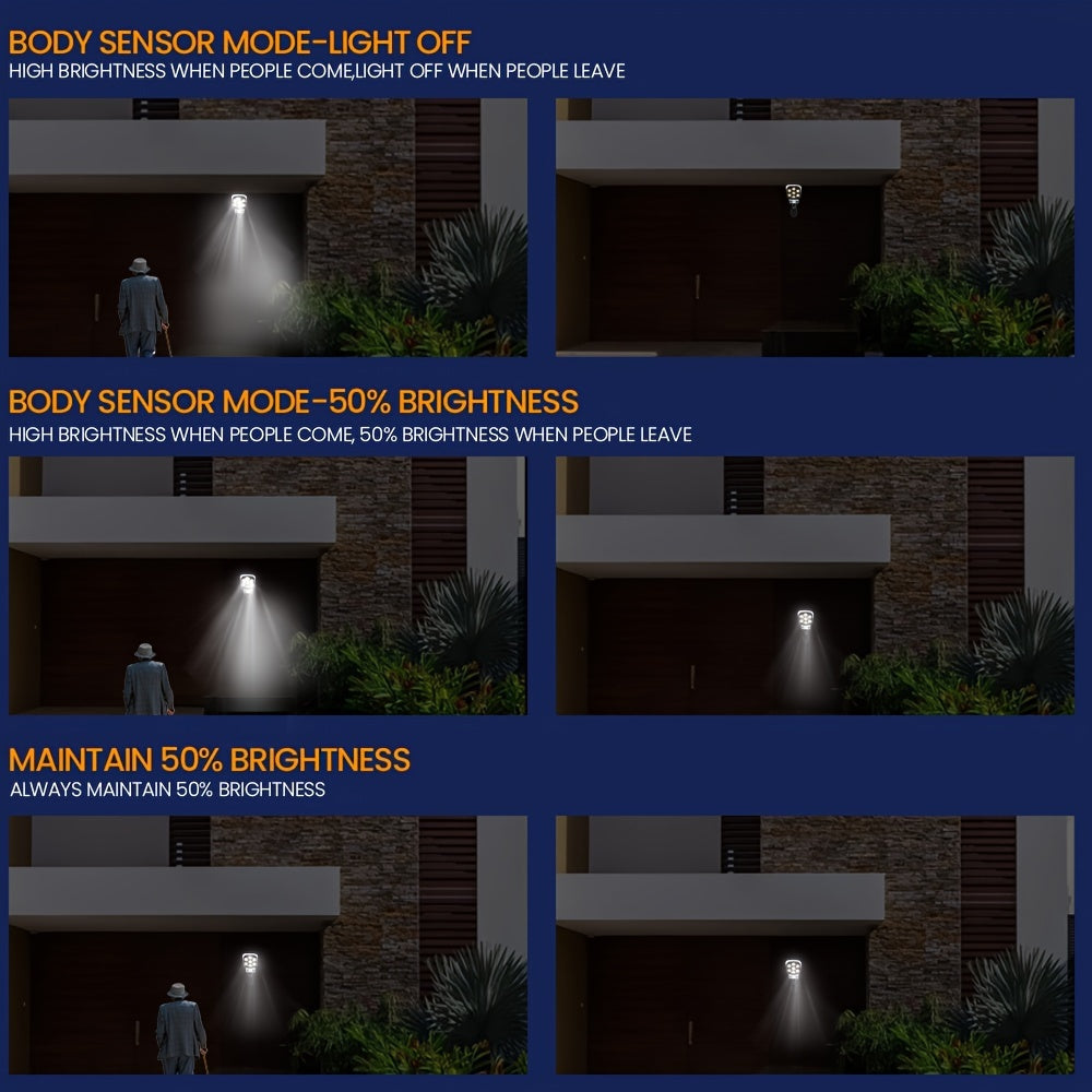 1pc Simulation Monitoring Solar Outdoor Lights, Motion Sensor Outdoor, Solar Security Light, For Front Door, Backyard, Steps, Garage, Garden