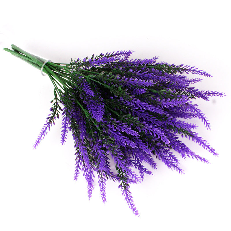 4 Bundles of UV-Resistant Artificial Lavender Flowers - Perfect for Garden, Porch, and Window Box Decorations!