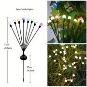 6/8/10 Lights Solar Lawn Lamp Garden Lamp, LED Wind-driven Firefly Ground Plug Lamp, Garden Ramadan Decoration Festival Lamp