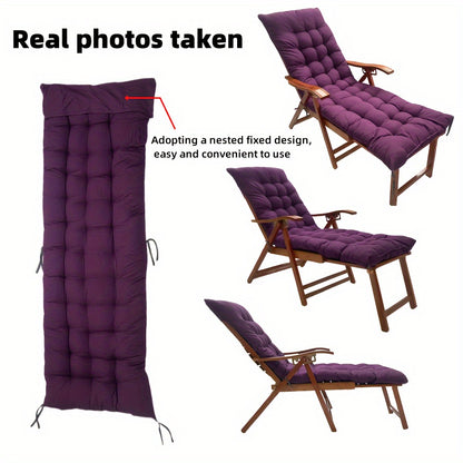 1pc Plush Lounger Recliner Chair Cushion Replacement - Soft, Water-Resistant, and Durable for Outdoor Garden Bench Seat Home Decor - Easy to Clean and Install