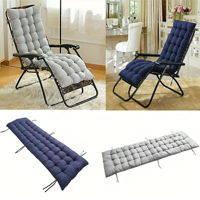 1pc Plush Lounger Recliner Chair Cushion Replacement - Soft, Water-Resistant, and Durable for Outdoor Garden Bench Seat Home Decor - Easy to Clean and Install