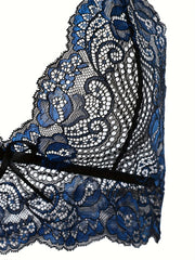 Enchanting Lace Lingerie Set - Push-Up Bra & Sheer Panties - Chic Boudoir Wear for Women