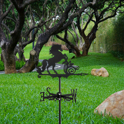 1pc, New Metal Animal Horse Wind Sign, Vertical Decorative Roof Wind Sign Garden Yard Decoration, For Roof Garden, Garden Shed, Home, Fence Column, Greenhouse, Barn Or S Hed Wind Sign