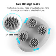 Wireless Head Massager Electric Head Scalp Relax Massage Body Shoulder Deep Tissue Kneading Vibrating Cat Pet Massage Device