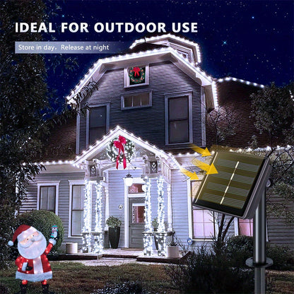 1pc, 50/100/200/300 LED Solar Light Outdoor Waterproof With 8 Modes Copper Wire Fairy Garland String Lights For Party Wedding Patio Garden Lawn Pathway Solar Power Lamp Christmas Decoration, Halloween Decorations Lights Outdo
