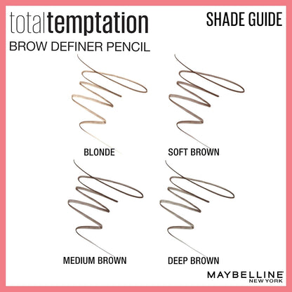 Total Temptation Eyebrow Definer Pencil, Soft Brown, 2 Count