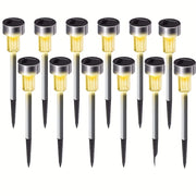 1 pack/ 8 pack/10 pack/12 pack Solar Powered Stainless Steel LED Landscape Lights, Outdoor Pathway Lights for Garden, Patio, Lawn - 1 Pack/8 Pack/10 Pack/12 Pack