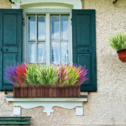4 Bundles of UV-Resistant Artificial Lavender Flowers - Perfect for Garden, Porch, and Window Box Decorations!