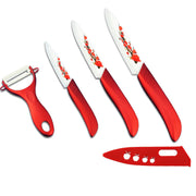 Printed Ceramic Knife Four-piece Kitchen Fruit Knife Set