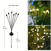 6/8/10 Lights Solar Lawn Lamp Garden Lamp, LED Wind-driven Firefly Ground Plug Lamp, Garden Ramadan Decoration Festival Lamp