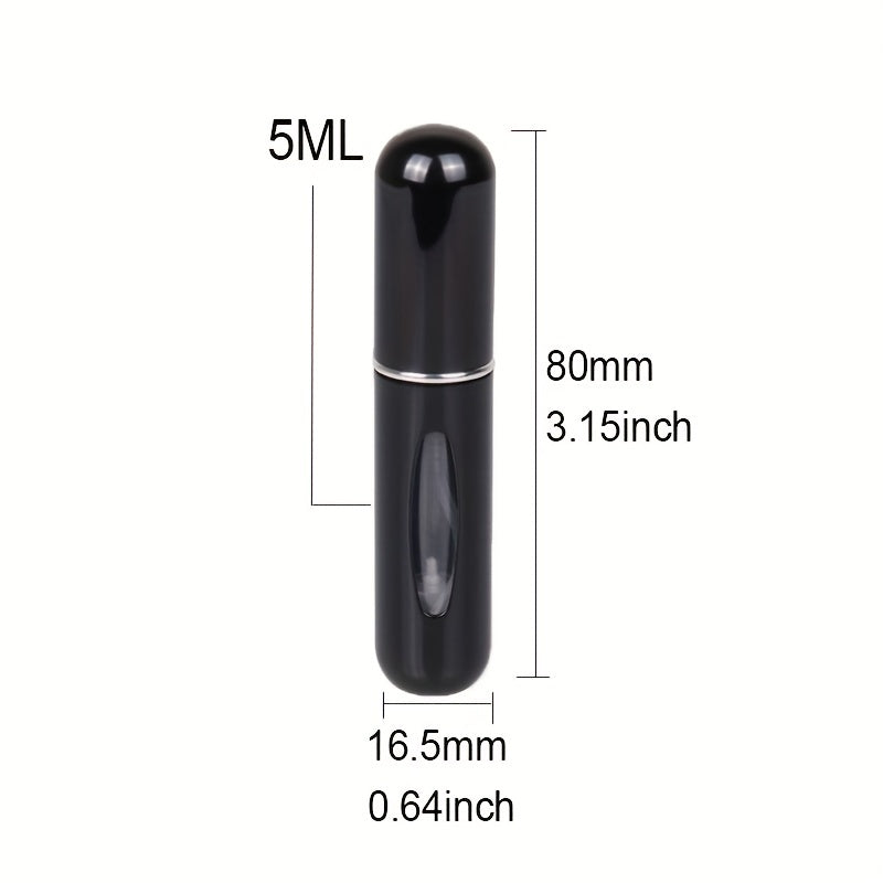 1pc,Mini Travel Perfume Refillable Atomizer, Solid Portable Perfume Spray Bottle, Travel Perfume Scent Pump Case Fragrance Empty Container Spray Bottle For Traveling And Outgoing,5ml