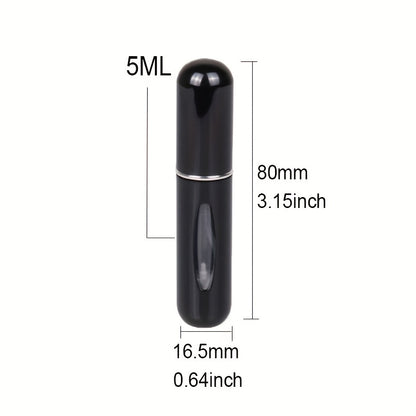 1pc,Mini Travel Perfume Refillable Atomizer, Solid Portable Perfume Spray Bottle, Travel Perfume Scent Pump Case Fragrance Empty Container Spray Bottle For Traveling And Outgoing,5ml