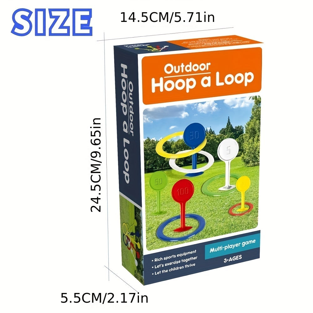 Fun Outdoor Sports Game Set for Kids & Adults - Rainbow Throwing Rings for Beach, Garden, Lawn & Backyard! Christmas, Halloween, Thanksgiving gifts