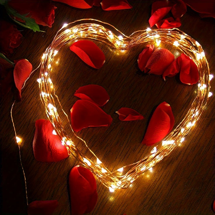 1pc, 50/100/200/300 LED Solar Light Outdoor Waterproof With 8 Modes Copper Wire Fairy Garland String Lights For Party Wedding Patio Garden Lawn Pathway Solar Power Lamp Christmas Decoration, Halloween Decorations Lights Outdo