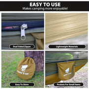 GeerTop 3-in-1 Camping Hammock with Mosquito Net & Sun Shelter - Durable, Easy Setup for Backpacking, Hiking, Beach & Garden