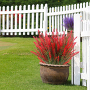 4 Bundles of UV-Resistant Artificial Lavender Flowers - Perfect for Garden, Porch, and Window Box Decorations!