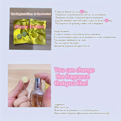 3pcs Car Fragrance Perfume Diffuser Ventilation Clip, Creative Cute Shoe Shaped Car Accessories Decoration