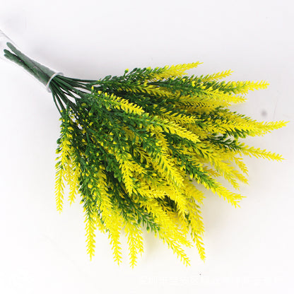 4 Bundles of UV-Resistant Artificial Lavender Flowers - Perfect for Garden, Porch, and Window Box Decorations!