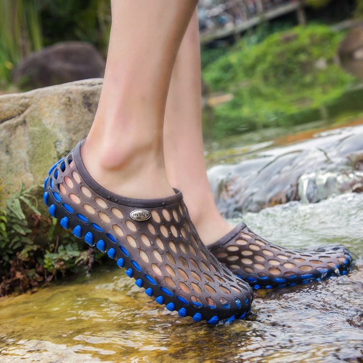 Breathable Unisex Garden Sandals - Non-Slip Summer Slides with Round Toe Design, Perfect for Outdoor Couples Wear