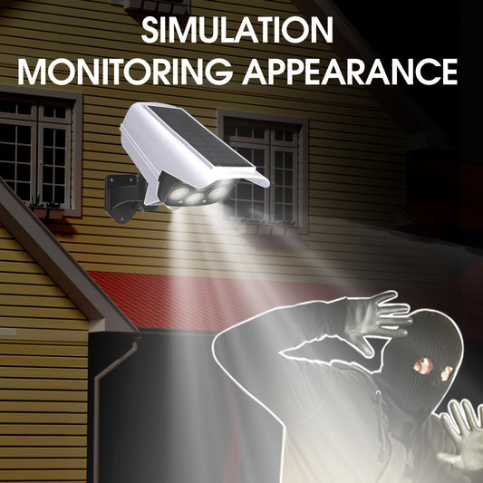 1pc Simulation Monitoring Solar Outdoor Lights, Motion Sensor Outdoor, Solar Security Light, For Front Door, Backyard, Steps, Garage, Garden