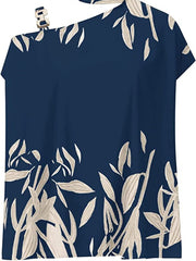 Women's Blouse Summer Halter Batwing Sleeve Floral Print Blouse