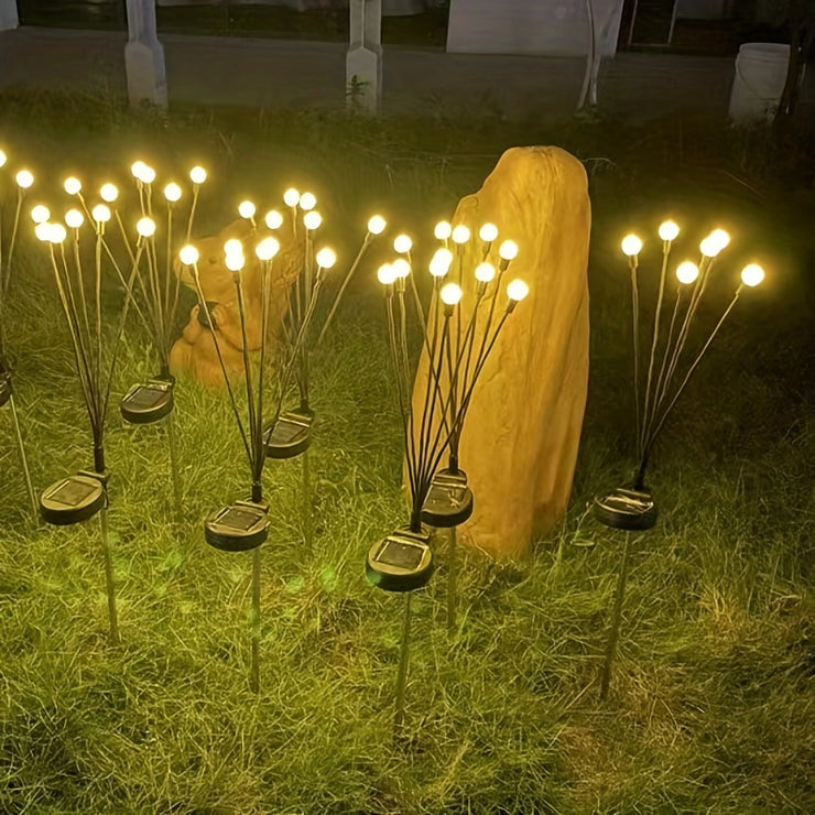 6/8/10 Lights Solar Lawn Lamp Garden Lamp, LED Wind-driven Firefly Ground Plug Lamp, Garden Ramadan Decoration Festival Lamp