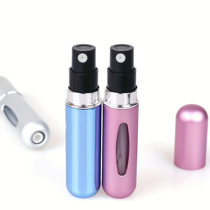 1pc,Mini Travel Perfume Refillable Atomizer, Solid Portable Perfume Spray Bottle, Travel Perfume Scent Pump Case Fragrance Empty Container Spray Bottle For Traveling And Outgoing,5ml