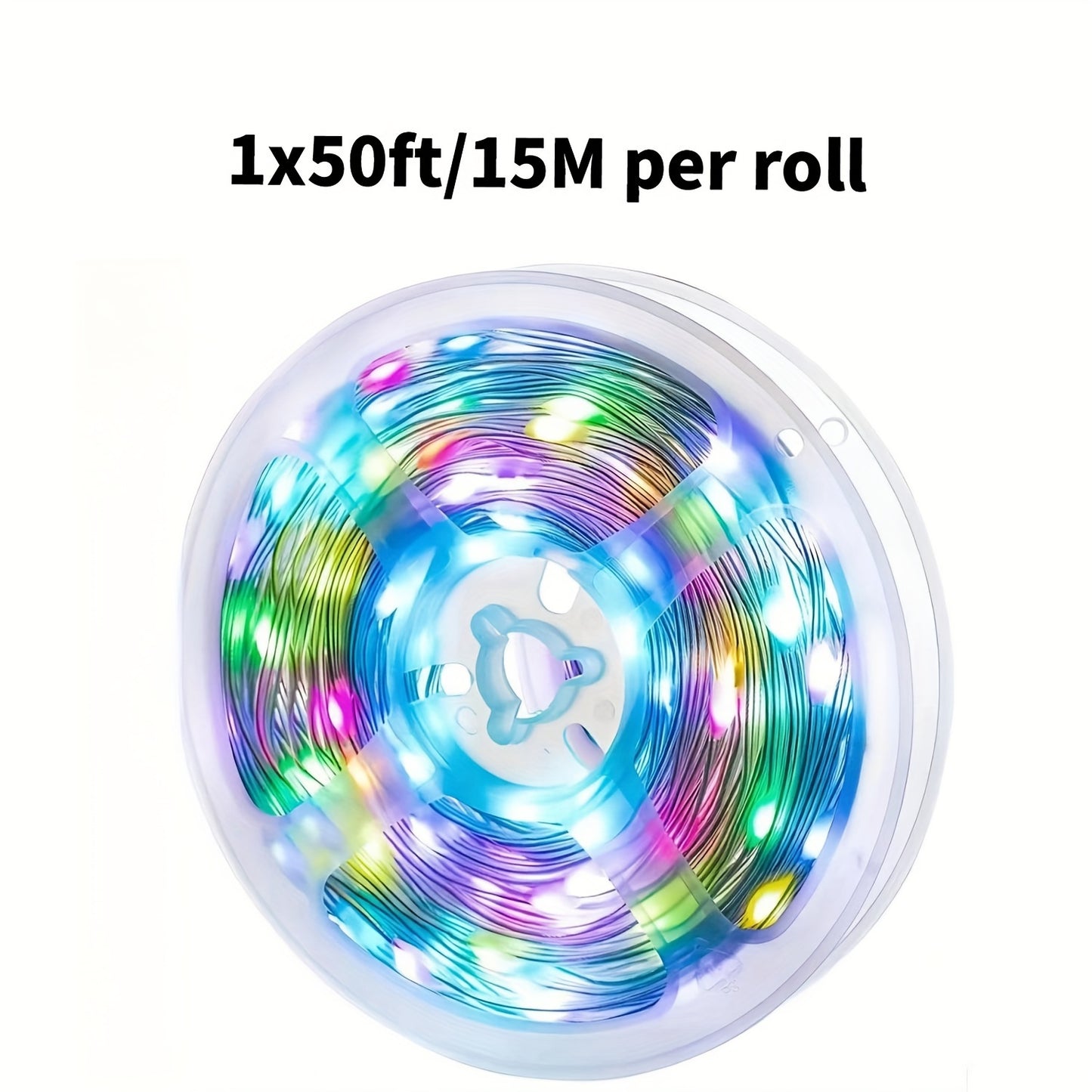 50ft Dream Colo Led Lights, RGB LED Strip Lights, Smart Led String Lights, Christmas Lights, Led Fairy Lights With APP Control Remote Control For Bedroom Room Party Home Tree  For Garden Decor Home Decor Living Room, Hallowee