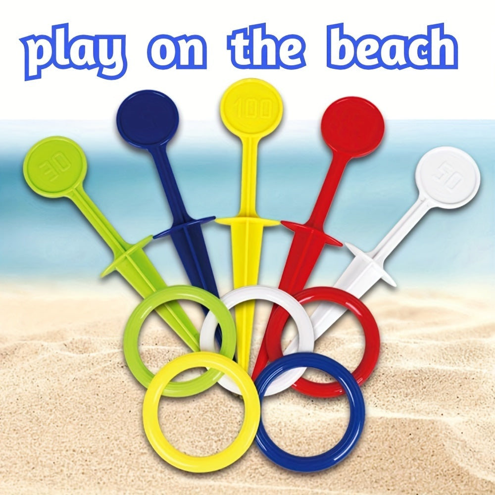 Fun Outdoor Sports Game Set for Kids & Adults - Rainbow Throwing Rings for Beach, Garden, Lawn & Backyard! Christmas, Halloween, Thanksgiving gifts