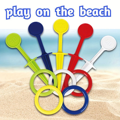 Fun Outdoor Sports Game Set for Kids & Adults - Rainbow Throwing Rings for Beach, Garden, Lawn & Backyard! Christmas, Halloween, Thanksgiving gifts