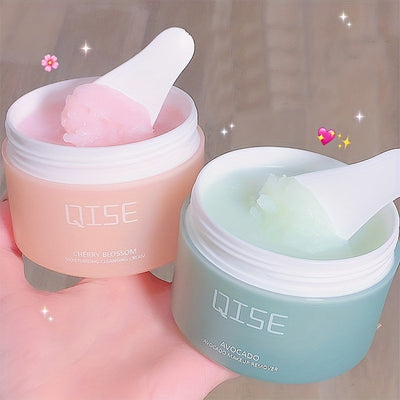 Natural Fruity Makeup Remover, Avocado, Cherry Blossom Fragrance, Refreshing And Clean, Non Irritating, Efficient And Fast Cleansing Cream