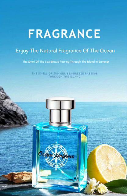 50ml Ocean Pheromones Cologne - Long-Lasting, Light, Fresh, Natural Fragrance for Men, Perfect for Dating, Party, and Gift-Giving, 1.7 Fl. Oz. Eau De Toilette Spray