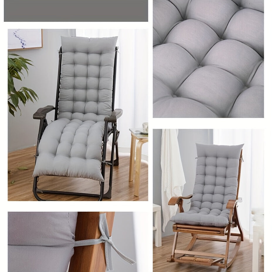 1pc Plush Lounger Recliner Chair Cushion Replacement - Soft, Water-Resistant, and Durable for Outdoor Garden Bench Seat Home Decor - Easy to Clean and Install