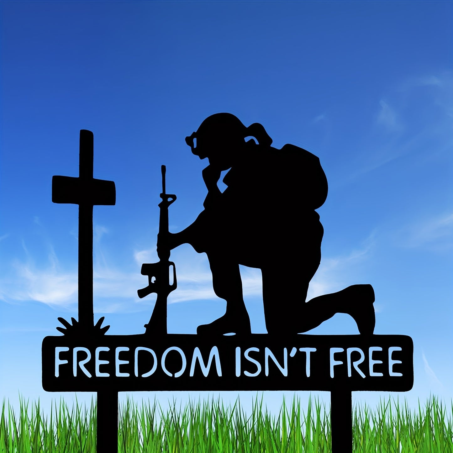 1pc, Soldiers Garden Ornament Patriotic Garden Stakes Fourth Of July Yard Art Deco Garden Stakes Soldiers Independence Day Statue Veterans Day Yard Ornament Outdoor Yard Lawn Patriotic Decoration