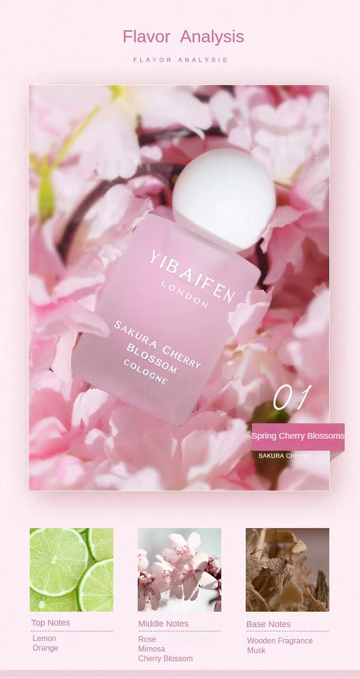 1.7FL.OZ. Honey Peach Cherry Blossom Perfume Spray - Long-Lasting, Natural Fragrance for Women, Parfum Cologne with Floral Notes - Cruelty-Free, Vegan-Friendly
