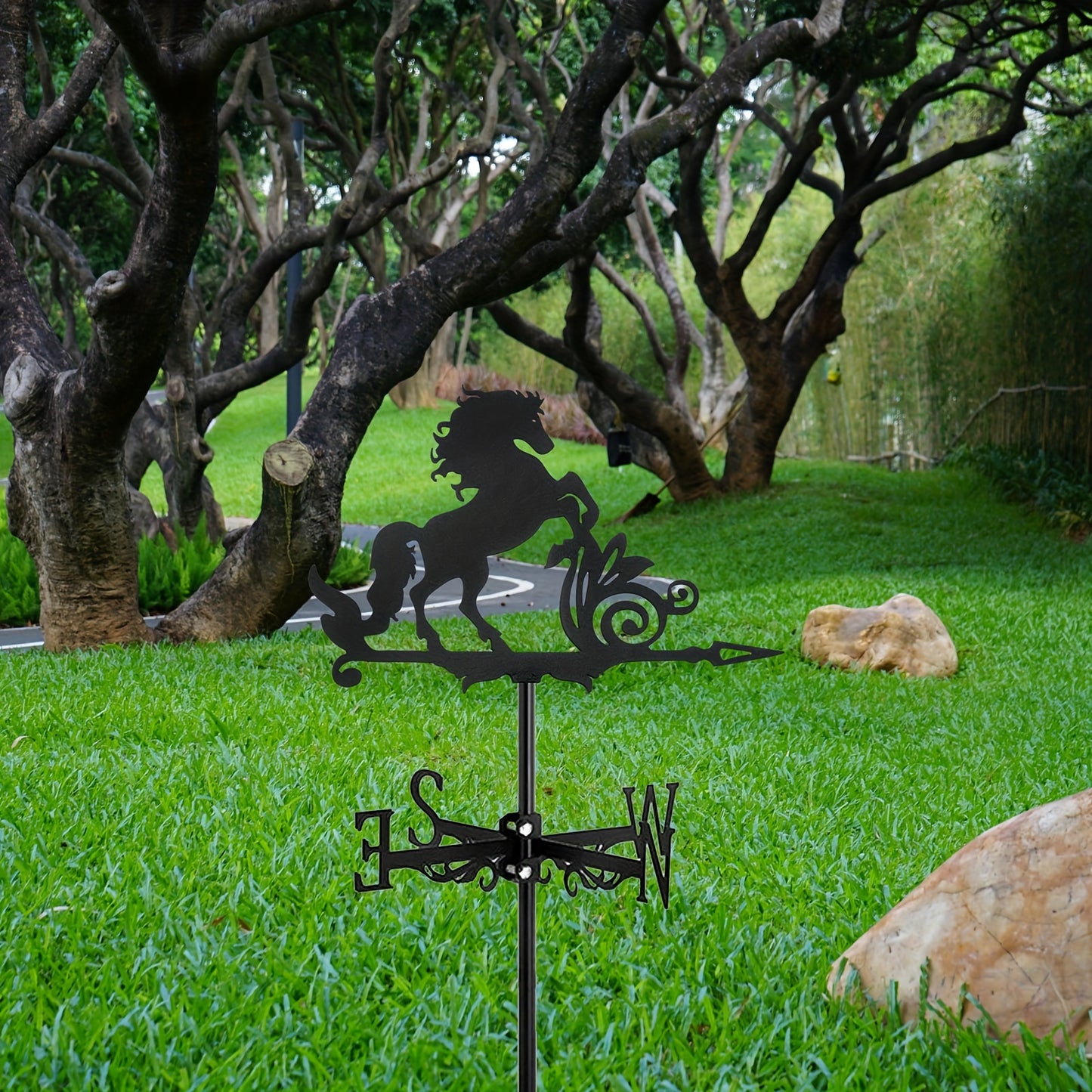 1pc, New Metal Animal Horse Wind Sign, Vertical Decorative Roof Wind Sign Garden Yard Decoration, For Roof Garden, Garden Shed, Home, Fence Column, Greenhouse, Barn Or S Hed Wind Sign
