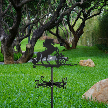 1pc, New Metal Animal Horse Wind Sign, Vertical Decorative Roof Wind Sign Garden Yard Decoration, For Roof Garden, Garden Shed, Home, Fence Column, Greenhouse, Barn Or S Hed Wind Sign