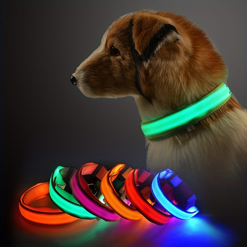 Light Up the Night with a LED Dog & Cat Collar - Perfect for Outdoor Walks!