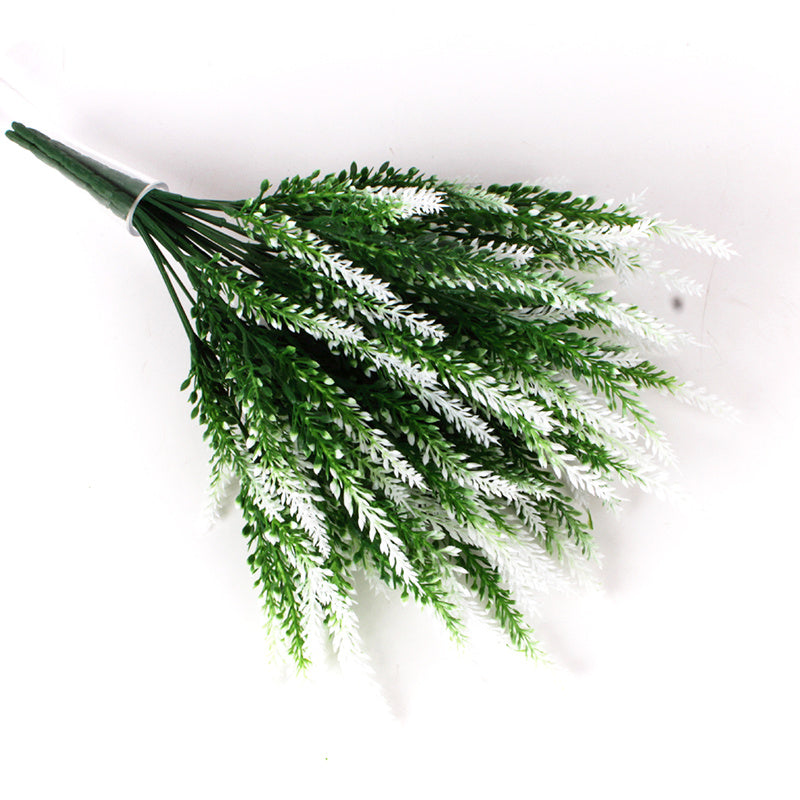 4 Bundles of UV-Resistant Artificial Lavender Flowers - Perfect for Garden, Porch, and Window Box Decorations!