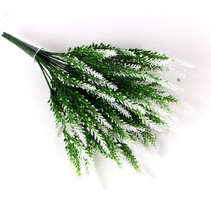 4 Bundles of UV-Resistant Artificial Lavender Flowers - Perfect for Garden, Porch, and Window Box Decorations!