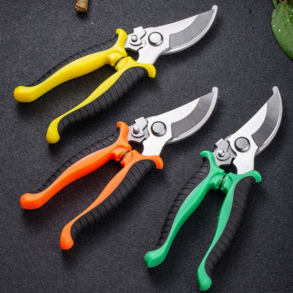 One set, branch scissors, stainless steel fruit scissors, multi-functional branch scissors, garden scissors, anti-slip, labor-saving, manual pruning scissors