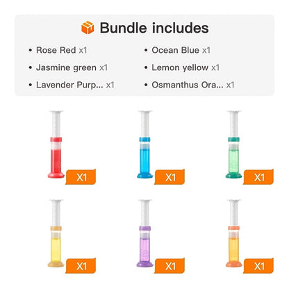 1pc/6pcs Toilet Gel Stamp Flower Fragrance Bathroom Deodorizer Bowl Cleaner Toilet Wand Refills For RV And Home