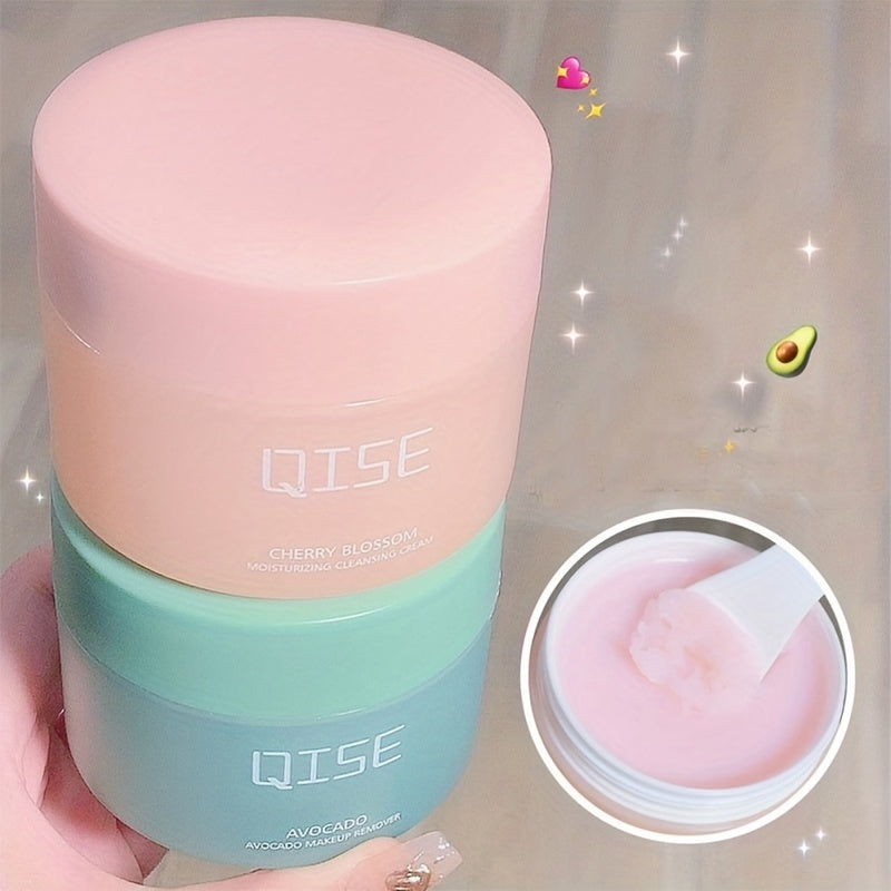 Natural Fruity Makeup Remover, Avocado, Cherry Blossom Fragrance, Refreshing And Clean, Non Irritating, Efficient And Fast Cleansing Cream